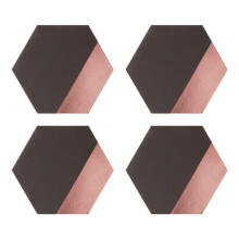 Premier Housewares Geome Dipped Grey and Rose Gold Placements