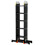 Black Heavy Duty 5.7M Aluminum Telescopic Ladder Step Multi-Purpose 6