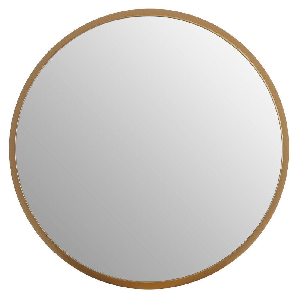 Premier Housewares Large Round Wall Mirror with Gold Frame