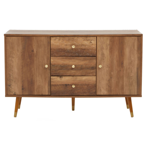 Premier Housewares Functional Sideboard, Intricate Detailing Two Door Sideboard, Sturdy And Durable Industrial Sideboard 1