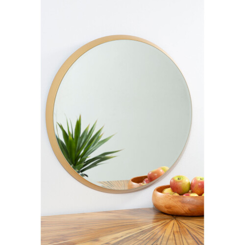 Premier Housewares Premier Housewares Large Round Wall Mirror with Gold Frame 2