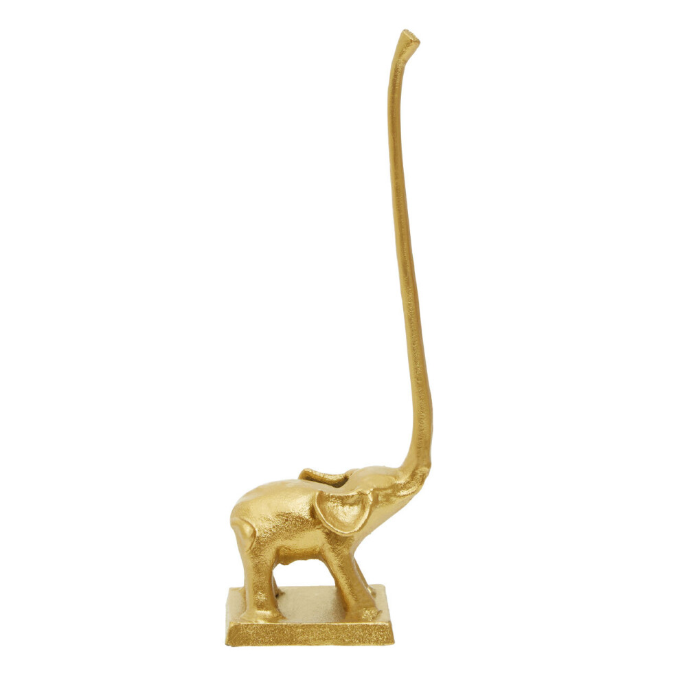 Premier Housewares Fauna Elephant Toilet Roll Holder Gold