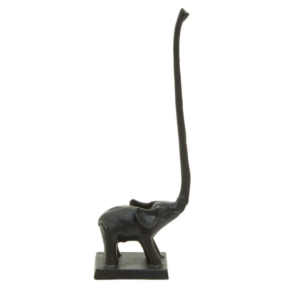 Premier Housewares Fauna Elephant Toilet Roll Holder Black