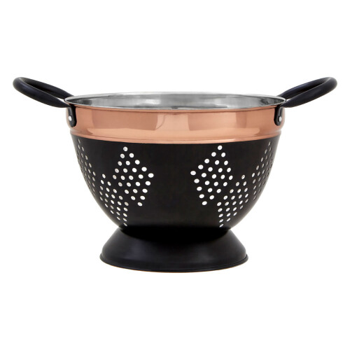 Premier Housewares Premier Housewares Prescott Medium Charcoal / Copper Colander