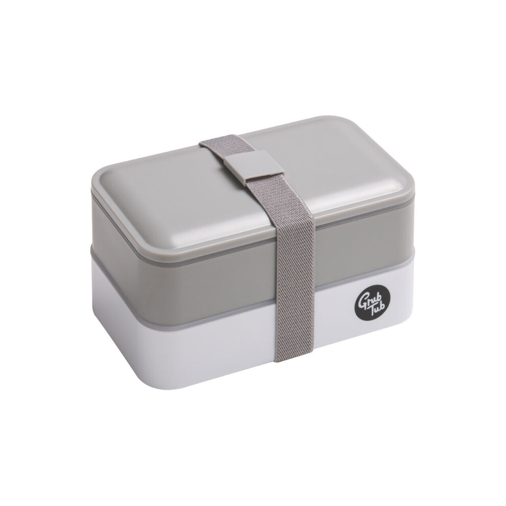 Organized Grey Lunch Box, Leak Proof Tiffin Box, Comfortable Packed Lunch Box, Portable Lunch Container