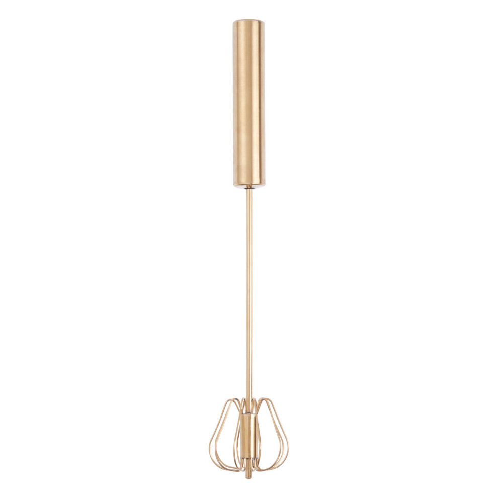 Premier Housewares Press and Spin Light Gold Whisk - 35cm