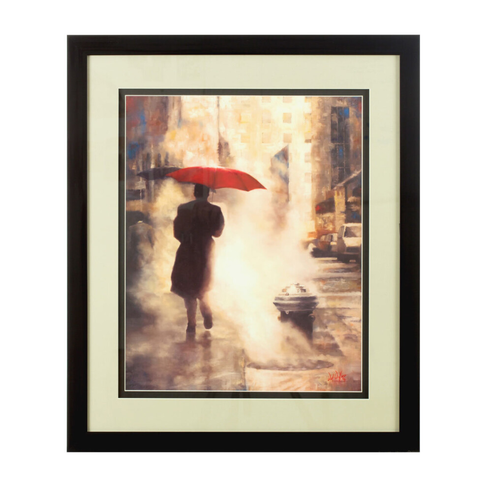 Premier Housewares Framed Man Under Umbrella Wall Art