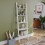 Vida Designs (White) York 5 Tier Ladder Bookcase Leaning Shelving Unit 1