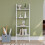 Vida Designs (White) York 4 Tier Ladder Bookcase Leaning Shelving Unit 2