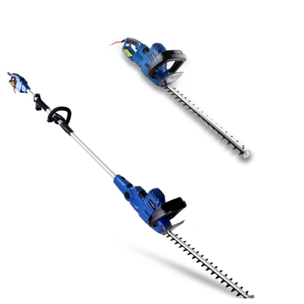 Hyundai HYP2HT550E  550W 450mm 2-in-1 Convertible Corded Electric Pole Hedge Trimmer/Pruner