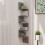 VidaXL vidaXL Wall Corner Shelf Grey Engineered Wood Hanging Floating Wall Shelf 1