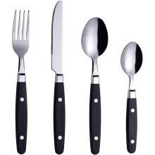 EXZACT Cutlery Set 24pcs Stainless Steel - with Rivet Craft Handles