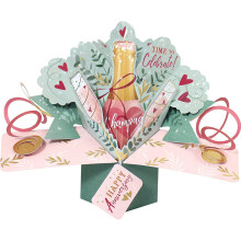 Second Nature 'Your Anniv - Champagne Flutes' Pop Up Card - POP203