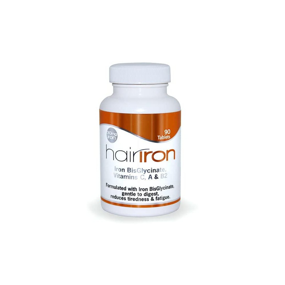 Visit-The-Hairmedic-Store High Strength Iron Supplements - Gentle Iron Bisglycinate 30Mg With Vitamins C, A & B2 Tablets, Vegan Supplements For Men &...