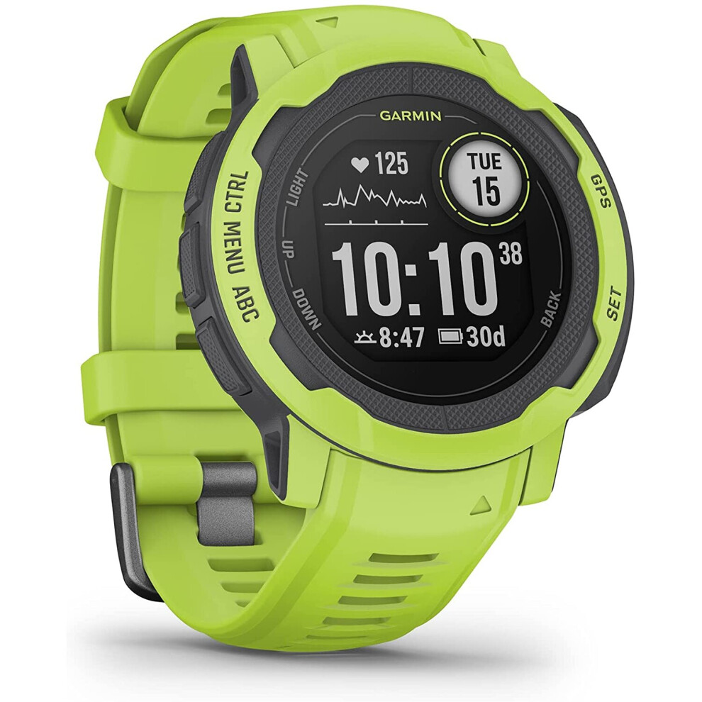 Garmin Instinct 2 Rugged GPS Smartwatch, Electric Lime