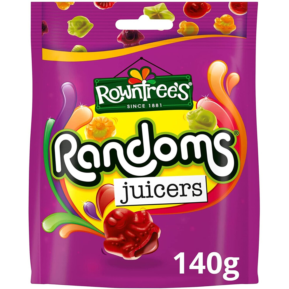 Rowntree's Randoms Juicers Sweets Sharing Pouch 140g ( Pack of 9)