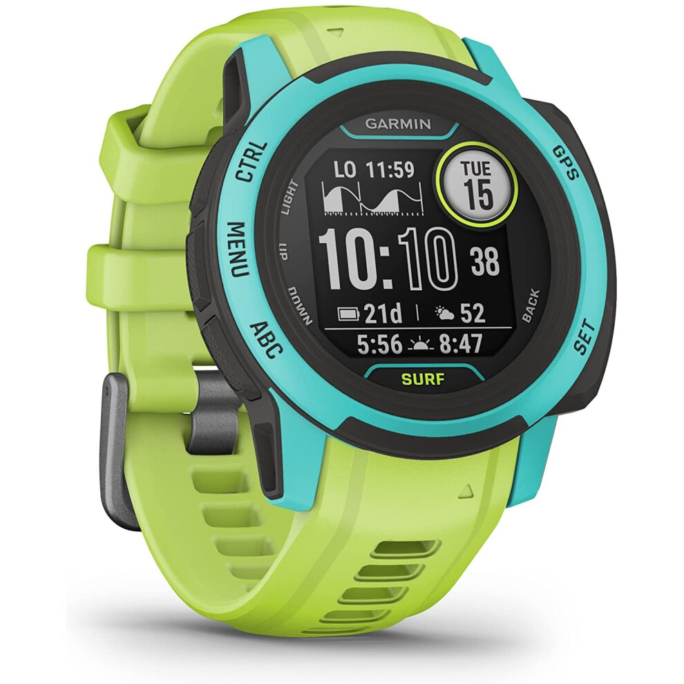 Garmin Instinct 2S - Surf Edition Rugged GPS Smartwatch, Waikiki