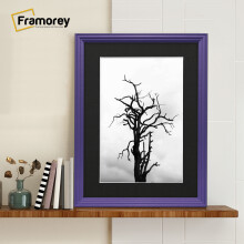 (A6 Pic (A5 Frame)) Purple Picture Frame / LW Style Wall Art Frame / Modern Photo Frames With Black Mount