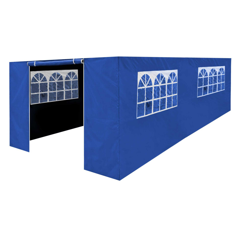 Premium Gazebo/Marquee Side Walls/Doors/Windows, Fits 3 x 6m Models - Blue - DG155