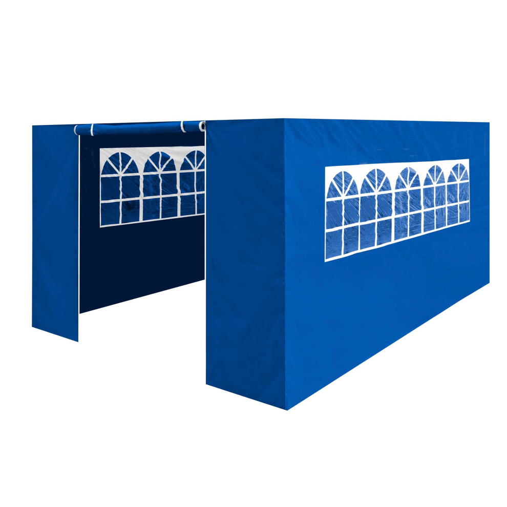 Premium Gazebo/Marquee Side Walls/Doors/Windows, Fits 3 x 4.5m Models - Blue - DG151