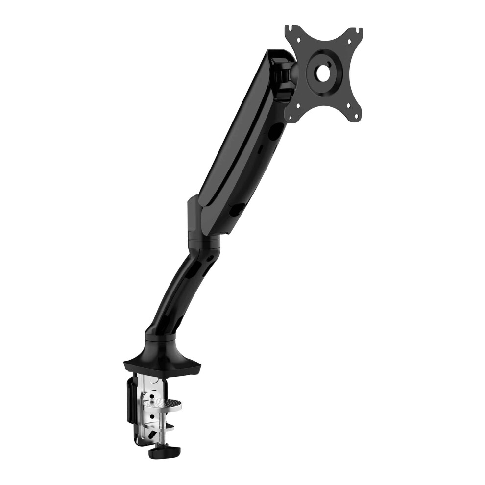 Adjustable & Rotating Single Monitor Arm, 9kg Load Capacity, 10-27" Screens - Black - DH24