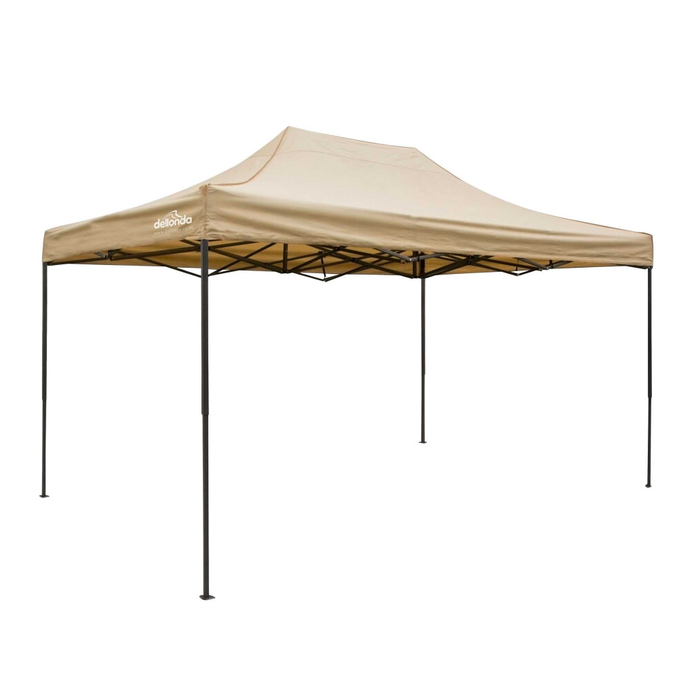 Premium 3 x 4.5m Pop-Up Gazebo, Heavy Duty, Water Resistant, Carry Bag, Stakes & Weight Bags - Beige - DG134