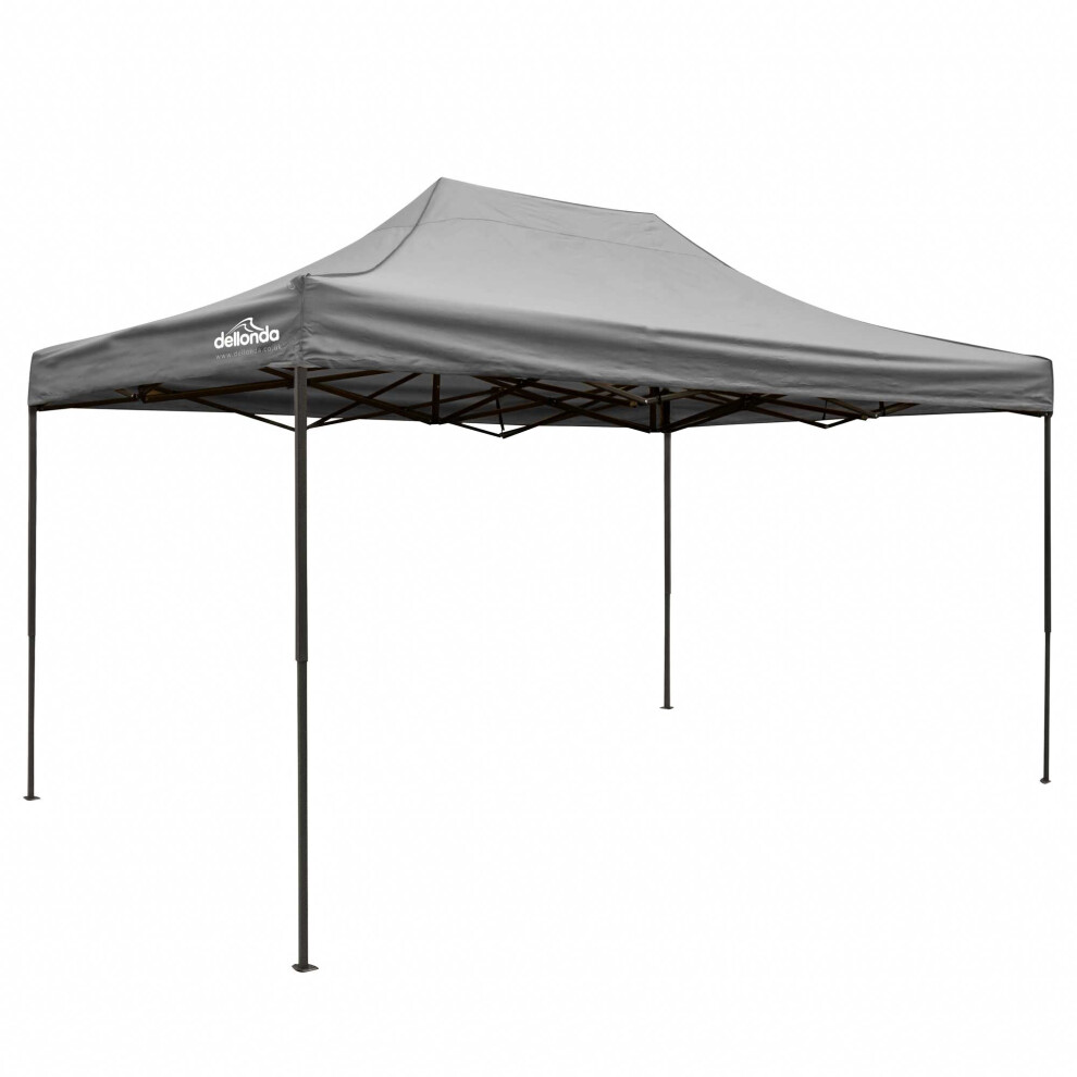 Premium 3 x 4.5m Pop-Up Gazebo, Heavy Duty, Water Resistant, Carry Bag, Stakes & Weight Bags - Grey - DG137