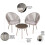 Dellonda Como 3 Piece Bistro Set with Shatterproof Tempered Glass Top - DG55 4
