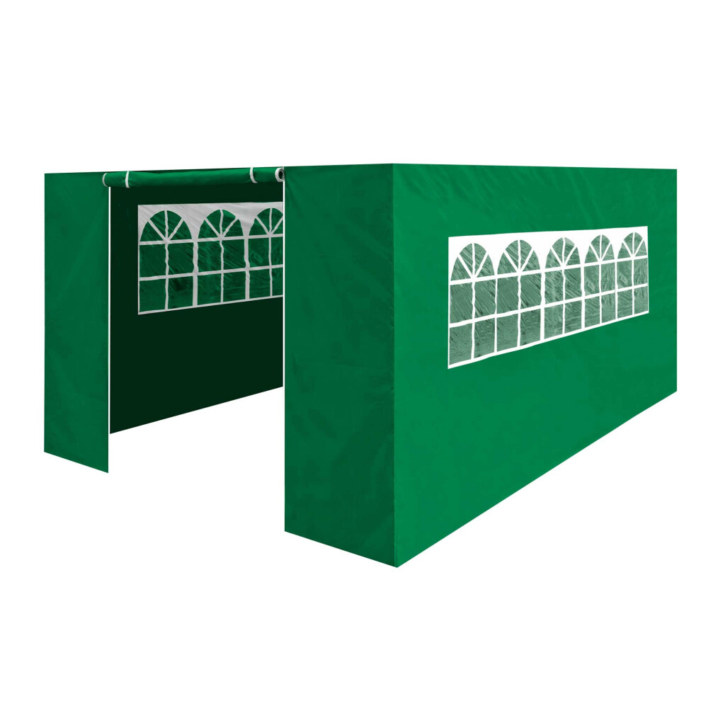 Premium Gazebo/Marquee Side Walls/Doors/Windows, Fits 3 x 4.5m Models - Dark Green - DG152