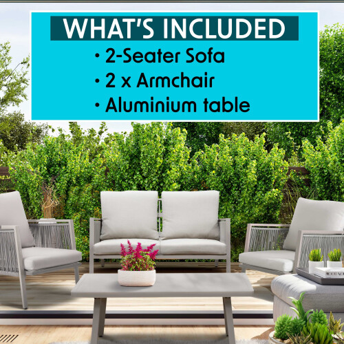 Dellonda Fusion 4 Piece Outdoor Sofa Set - DG56 2