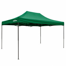 Premium 3 x 4.5m Pop-Up Gazebo, Heavy Duty, Water Resistant, Carry Bag, Stakes & Weight Bags Dark Green - DG136