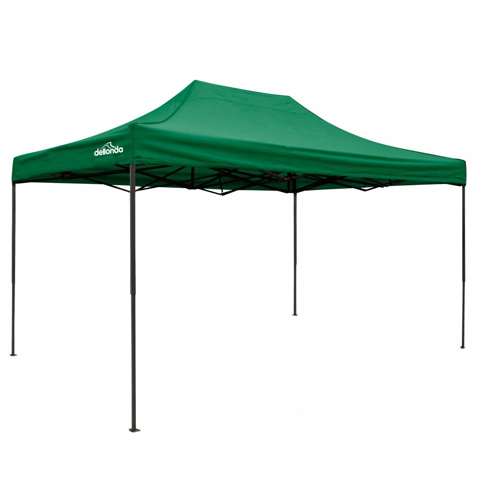 Premium 3 x 4.5m Pop-Up Gazebo, Heavy Duty, Water Resistant, Carry Bag, Stakes & Weight Bags Dark Green - DG136