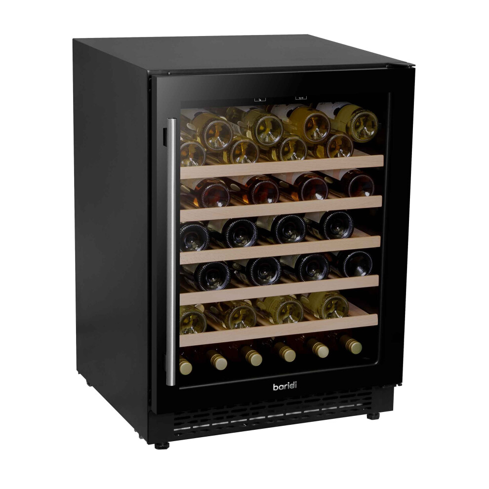 Baridi 54 Bottle Wine Cellar Fridge with Digital Touch Screen Controls, Black - DH78