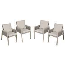 Fusion Garden/Patio Dining Chair with Armrests, Set of 4 - DG50