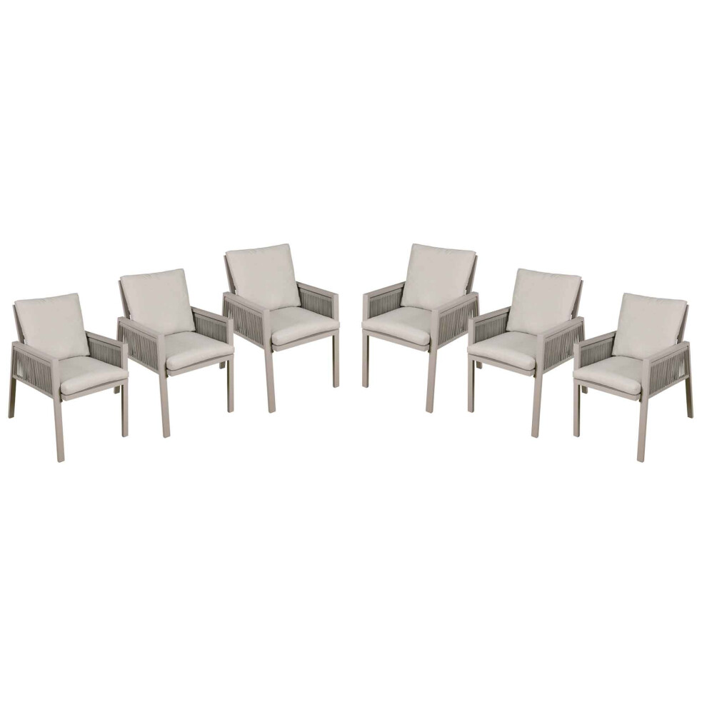 Fusion Garden/Patio Dining Chair with Armrests, Set of 6 - DG49