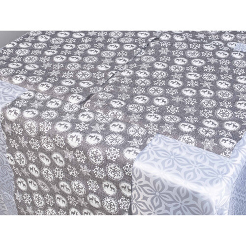 (Stars) 1.8m Grey Table Runner Roll New Years Dinner Party 1