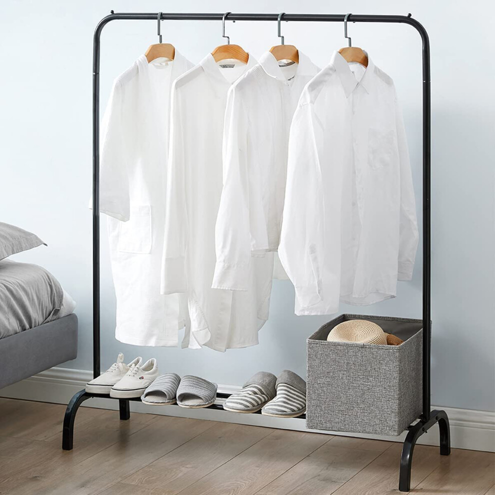 B&Q -  Heavy Duty Metal Clothes Rail Stand Hanging Storage Shelf Bedroom Garment Rack - Image 3