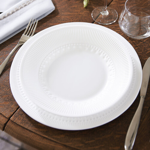 (6 Soup Bowls) Luminarc Alizee White 18pc Opal Glass Dinner Set 1