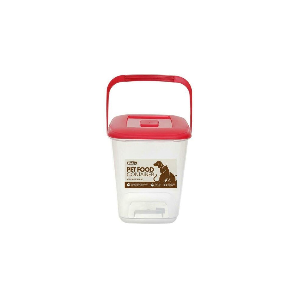 Whitefurze 10L Pet Food Container Box with Lid and Handle