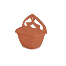 32cm Wall Hanging Planter Plastic Athens Flower Pot Terracotta Garden Basket 4L