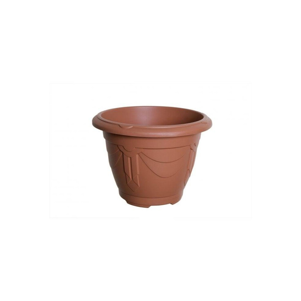 Whitefurze Round Venetian Terracotta Brown Planter 33cm