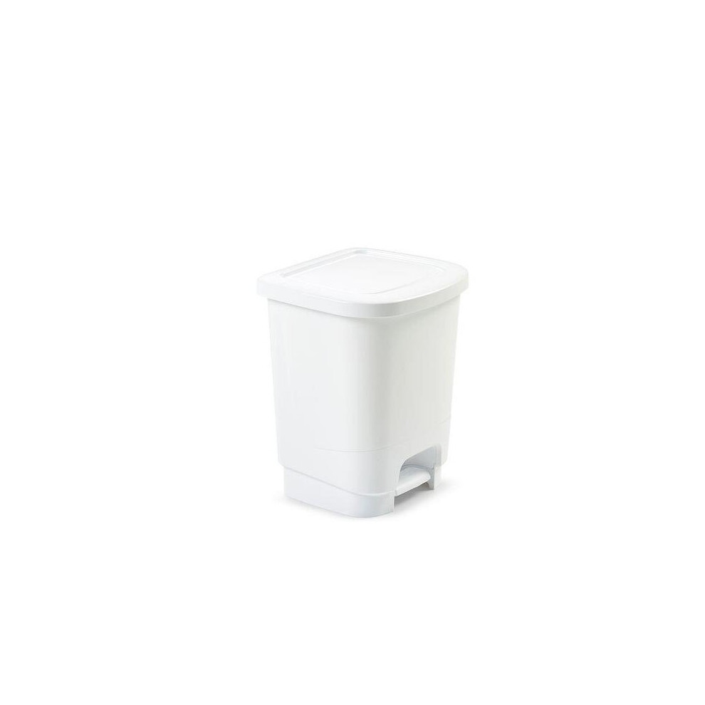 Whitefurze White 8L Pedal Bin