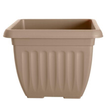 Whitefurze Square Athens Plastic Planter 30cm (G07S30TP) - 10L, Drainage Holes, Durable