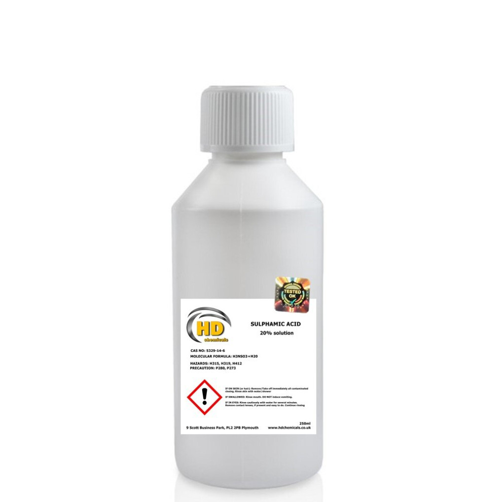 (20%) Sulphamic Acid Solution Rust Remover Descale 250ml