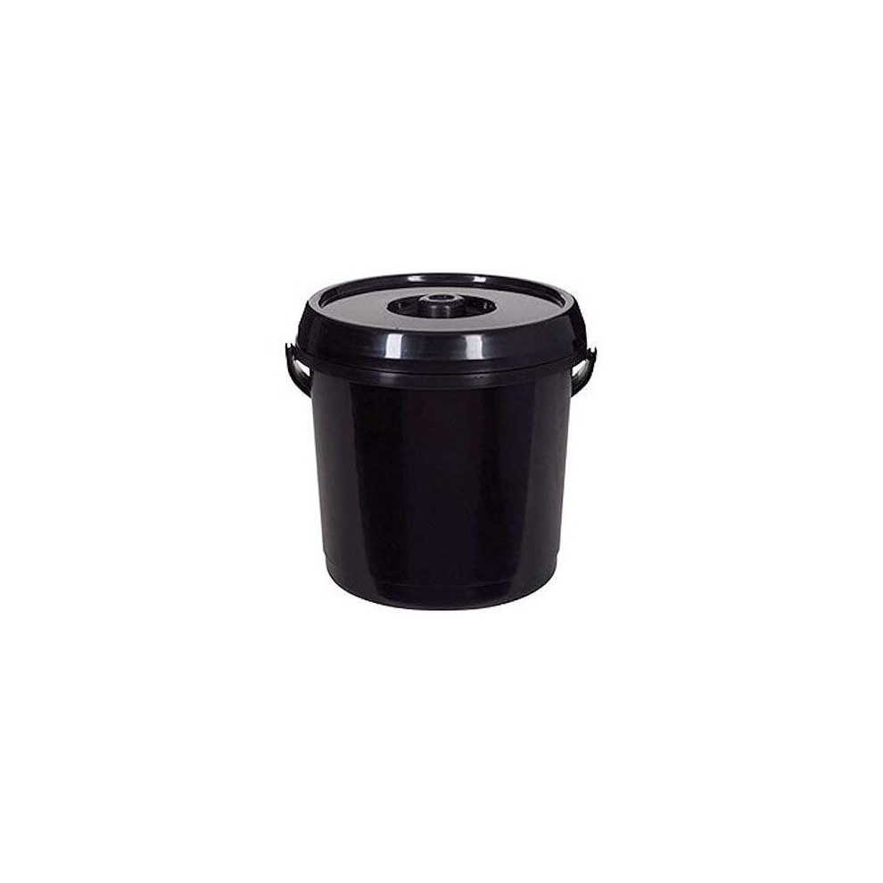 Whitefurze 14L Black Bucket with Lid for Multi Purpose Use