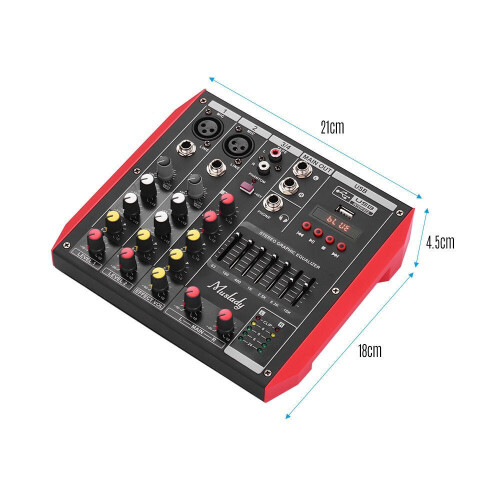 (a 6-Channel-EU) Portable 4-Channel Mixing Console Mixer 2