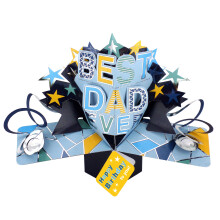 Best Dad Ever Birthday Pop-Up Greeting Card Second Nature 3D Pop Up Cards
