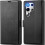 (Black) For Samsung S22 Case Cover Wallet case PU Leather 1