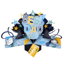 Best Dad Ever Father's Day Pop-Up Greeting Card Second Nature 3D Pop Up Cards