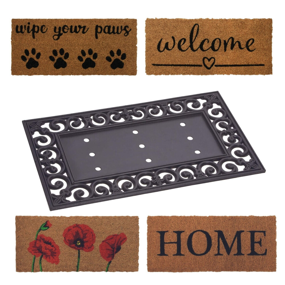 (23X53cm, Wipe Your Paws) Derby Doormat With Insert (23X53cm) and Surround (45X75cm)